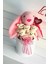 Premium Özel Hediye Kutusunda 45 cm Pembe Bunny Tavşan ve 5 Adet Krem Peluş Ayıcık Buketi 5
