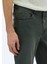 Koyu Yeşil Slim Fit Denim Pamuk Karışımlı Pantolon 3