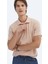 Somon Desenli Polo Yaka Pamuk Karışımlı T-Shirt 3