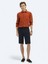 Lacivert Dokuma Carrot Fit Casual Bermuda 1