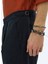 Lacivert Dokuma Carrot Fit Casual Bermuda 4