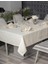 Ekru 8 Parça Keten Masa Örtüsü - 346683-1453 1