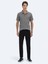 Antrasit Desenli Polo Yaka Pamuk T-Shirt 2