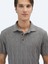 Antrasit Desenli Polo Yaka Pamuk T-Shirt 4