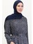 Kuşaklı Emrpime Süet Elbise 4582G-02 Lacivert 3