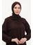 Kare Yaka Elbise 994907-06 Kahverengi 3