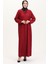 Kare Yaka Elbise 99490701-02 Bordo 1