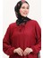 Kare Yaka Elbise 99490701-02 Bordo 3