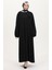 Broş Detaylı Elbise 0017-01 Siyah 1