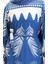 Desenli Kuşaklı Viskon Elbise 0019-05 Indigo Bej 4