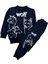 Erkek Çocuk Pamuklu Mevsimlik Lacivert Köpek Desenli Eşofman Takımı 2