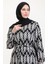 Kuşaklı Emrpime Süet Elbise 4582C-01 Siyah 3
