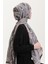 Karaca Etnik Desenli Koton Şal 81084-15 Siyah Krem 3