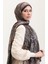 Karaca Etnik Desenli Koton Şal 81084-12 Siyah Kiremit 3