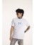 Bisiklet Yaka Erkek Kabaran Bulut Baskılı Pamuk T-Shirt 3
