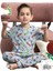 Erkek Çocuk Pamuklu Gri Balık Desenli Kısa Kollu Pijama Takımı 3