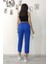 Kemerli Gabardin Kot Kumaş Kalem Denim Pantolon 3880 2