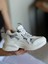 Cruz Beyaz Cilt Gümüş Desenli File Detaylı Kadın Sneaker Ayakkabı 1
