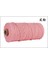 Pembe 1 Stil 110 Yard 3mm Makrome Pamuk Kordon Renkli Halat Bej Bükülmüş El Sanatları Dıy Ev Tekstili Dekoratif Tedarik Makrome Dize (Yurt Dışından) 1