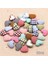 K Tarzı Adet Karışık Renkler Kafes Kumaş Kaplı Kalp Düğmesi Flatback Cabochon Dıy Dekorasyon Düğmesi Scrapbooking, BK1027 (Yurt Dışından) 3