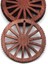 B02627-4 Stili Tekerlek Dişli El Yapımı Ahşap Ev Dekorasyonu Yuvarlak Boyama Ahşap Scrapbooking Diy Crafts Aksesuar 50MM (Yurt Dışından) 4