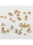 Altın 5mm Tarzı 50 Takım Kristal Rhinestone Trim Perçinler Diamante Çiviler Dıy Giyim Çanta Deri Dekoratif Tekir Sivri Cam Matkap Tırnak (Yurt Dışından) 4