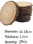 2 Adet 16-18CM Tarzı Sanat Dıy El Sanatları Noel Süsler Ev Masa Dekorasyon Için Ağaç Kabukları ile Doğal Bitmemiş Yuvarlak Ahşap Dilim (Yurt Dışından) 1