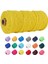 3 mm Limon Sarısı Stili 100MROLL % Renkli Makrome Pamuk Kordon Renkli Sicim Ip Kordon Pamuk Ip El Sanatları Kordon Örgü Kordonu Ev Tekstili (Yurt Dışından) 2