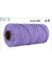 Mor Tarzı 4mm X50M Halat Bükülmüş Kordon 100% Pamuk Halat Renkli Sicim Makrome Kordon Dize Iplik Parti Düğün Dekorasyon Için Dıy Kordon 4mm (Yurt Dışından) 1