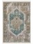 Vintage Halı Modern Motifli Yeşil Bej Kilim Desenli Dijital Şönil Halı 2