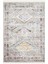 Modern Kilim Desenli, Gri ve Turuncu Tonlarında Eskitilmiş Vintage Dijital Şönil Halı 2