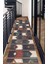 Geometrik Desenli Vintage Aztec Modern Salon Halısı Dokuma Taban Dekoratif Şönil Yıkanabilir Halı 5