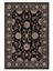 Vintage Halı Modern Motifli Siyah Bej Kilim Desenli Dijital Şönil Halı 2