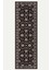 Vintage Halı Modern Motifli Siyah Bej Kilim Desenli Dijital Şönil Halı 5