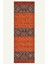 Turuncu ve Kırmızı Tonlarında Etnik Kilim Desenli Halı Dijital Şönil Halı 5