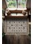 Vintage Halı Modern Motifli Bej Klasik Kilim Desenli Dijital Şönil Halı 1