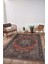 Vintage Halı Modern Motifli Kırmızı Göbekli Kilim Desenli Dijital Şönil Halı 1