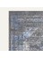 Gri ve Mavi Tonlarda Eskitilmiş Geometrik Vintage Dijital Şönil Halı 3