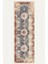 Lacivert ve Krem Tonlarında Floral Motifli Vintage Dijital Şönil Halı 4