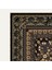 Vintage Halı Modern Motifli Antrasit Yeşil ve Bej Göbek Desenli Dijital Şönil Halı 2