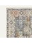 Vintage Halı Modern Motifli Bej ve Mavi Kilim Desenli Dijital Şönil Halı 3