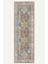 Vintage Halı Modern Motifli Bej ve Mavi Kilim Desenli Dijital Şönil Halı 5