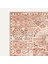 Kızıl ve Bej Tonlarında Geometrik Kilim Motifli Vintage Dijital Şönil Halı 3