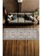 Vintage Halı Modern Motifli Gri ve Bej Kilim Desenli Dijital Şönil Halı 4
