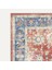 Kırmızı ve Mavi Tonlarda Floral ve Geometrik Motifli Eskitilmiş Vintage Dijital Şönil Halı 3