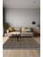 Vintage Halı Modern Motifli Kahverengi ve Çizgili Kilim Desenli Dijital Şönil Halı 1