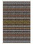 Vintage Halı Modern Motifli Kahverengi ve Çizgili Kilim Desenli Dijital Şönil Halı 2