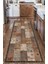 Vintage Halı Modern Motifli Kahverengi Klasik Kilim Desenli Dijital Şönil Halı 4