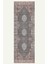 Vintage Halı Göbekli Çiçek Motifli Gri ve Bordo Klasik Dijital Şönil Halı 5