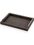 Luxe Faux Dikdörtgen Vegan Deri Tepsi Kahve 32*45*6,5 cm 1